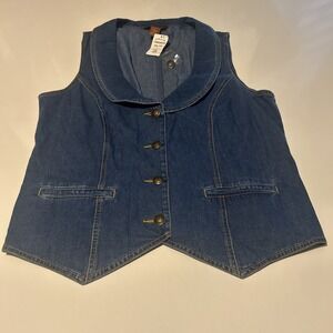 Orvis Denim Vest in Dark Blue